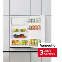 Hanseatic Einbaukühlschrank "HEKS8854GD", Energieeffizienz: D, silber (weiß), Rechtsanschlag, wechselbar, Kühlschränke, inkl. 3 Jahre Herstellergarantie, Einbaukühlschrank
