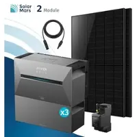 SolarMars Anker SOLIX Solarbank 3 E2700 Pro Balkonkraftwerk Speicher mit 500Wp Solarmodul und MC4 Solarkabel Set - 1000Wp ‚Äì 2 Module / 3x BP2700 / Ohne HAL