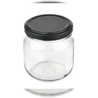 MamboCat 75er Set Rundglas 212 ml nieder To 66 schwarzer Deckel incl. Diamant Gelierzauber Rezeptheft
