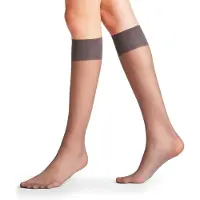 Falke Damen Kniestrümpfe Pure Matt 20 DEN - grau - 35|36|37|38