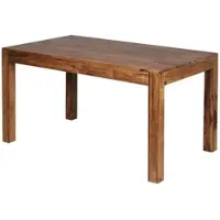 KADIMA DESIGN Massivholz Esstisch | Handgefertigter Holztisch für Esszimmer | Premium Küchentisch aus Massivholz | Zeitloses Design | Dunkelbraun 140x80 cm | NAKO von