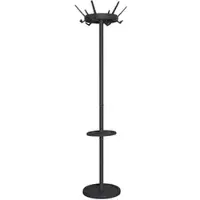 Proregal Kleiderständer Mit Drehbarer Krone & 6 Drillingshaken HxBxT 180 x 11 x 48 cm Schwarz