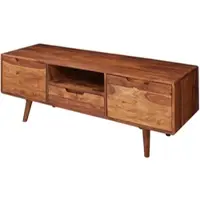 KADIMA DESIGN Massives Lowboard im Landhausstil, Fernsehkonsole mit Stauraum, Handgefertigt. 135x45x51 cm |