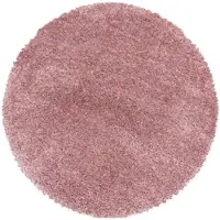 KADIMA DESIGN HOCHFLORTEPPICH SALZACH, einfarbig, Rosa, Ø 160 cm