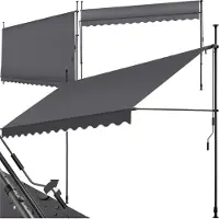 TecTake Klemmmarkise mit Handkurbel einfache Montage