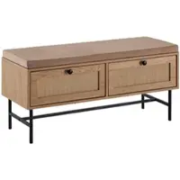 KADIMA DESIGN Schuhbank mit Stoff-Sitzfläche 100x48x38 cm Garderobenbank | Gr.: onesize