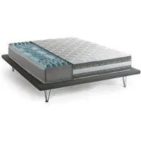 Dmora Doppelmatratze Dkiwio, Herausnehmbare Matratze aus Memory Foam und Gel Waterfoam, 100% Italy, Anti-Milbe und hypoallergen, Cm 180x200 h27