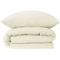 Schiesser Bettwäscheset Molly - Musselin - 2-teilig - 155 x 220 cm - Offwhite