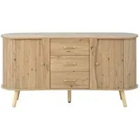STILVORA Sideboard mit Rillenoptik und Schiebetüren, Kommode mit höhenverstellbaren Fächern, Aufbewahrungsschrank mit Schubladen