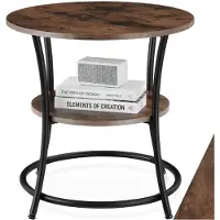 TecTake Beistelltisch Saint Louis 55x56cm Industrial Holz Dunkel, Rustikal
