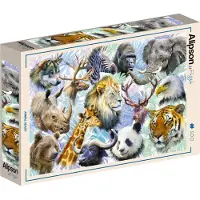 Alipson Puzzle Tierköpfe - 500 Teile Tierpuzzle Spaß