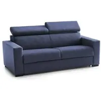 Talamo Italia Dmora Festes Sofa Micaela, Großes 2-Sitzer-Sofa, 100% Made in Italy, Sofa-Wohnzimmer, aus gepolstertem Stoff, Cm 180x95h85, Blau
