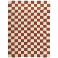 FRAAI Retro Teppich - Gambit Braun Weiß 200x290 cm