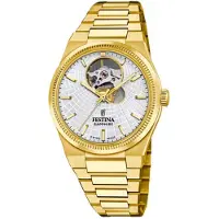 Festina Damenuhr Swiss Made Armbanduhr Edelstahl gold UF20064/1