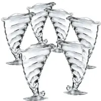 Bormioli Rocco 6er Set Eis-/Dessertbecher Fortuna klar, Glas 32,0 cl H. 18,0 cm / D. 12,5 cm ****Vorpackplatz: REGAL A /// PLATZ 110