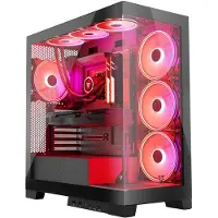 Modecom Volcano SPACE APEX ARGB MIDI USB 3.0 X 2 CYPE-C - AT Midi Tower Schwarz