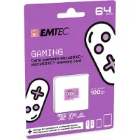 Emtec ECMSDM64GXCU3G, 64 GB, MicroSDXC, UHS-I, 100 MB/s, Class 3 (U3), V30