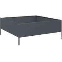 vidaXL Hochbeet Anthrazit 100x100x41 cm Stahl