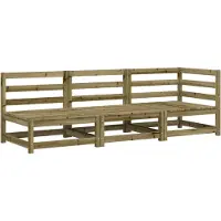 vidaXL Gartensofa 3-Sitzer Kiefernholz Imprägniert