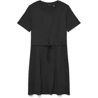 Vero Moda Shirtkleid "VMLUNA SS SHORT STRING DRESS JRS NOOS" Baumwollmischung, regular fit