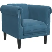 vidaXL Sessel Blau Samt