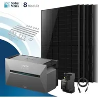 SolarMars Anker SOLIX Solarbank 3 E2700 Pro Balkonkraftwerk Speicher mit 500Wp Solarmodul und MC4 Solarkabel Set - 4000Wp ‚Äì 8 Module / Ohne Erweiterungsakku / Ziegeldach
