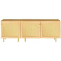 STILVORA Aufbewahrungsschrank MDF Natur 180x40x63 cm, modular, goldfarbene Beine