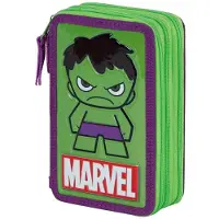 Marvel Hulk Federmappe 3-Fach Komplett Gefüllt, 14x21cm