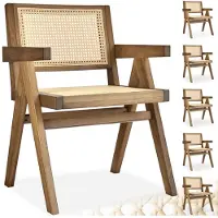 TecTake Armlehnstuhl Lissy Boho-Stil 59 x 56,5 x 82,5 cm, Belastbarkeit 120 kg