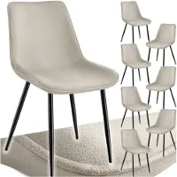 TecTake Set Stuhl Monroe gepolstert, in Samtoptik 48 x 59 x 82,5 cm