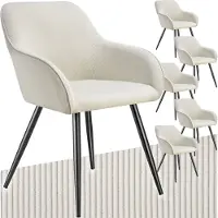 TecTake Esszimmerstuhl Marilyn gepolstert, in Cordoptik 58 x 62 x 82 cm