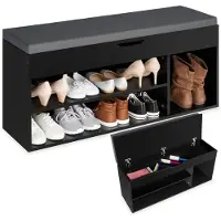 TecTake - Schoenenbank Natalya zwart SKU: 403624