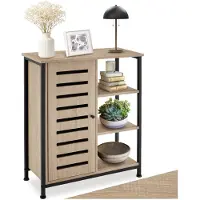 TecTake Sideboard mit höhenverstellbaren Kunststofffüßen, 70 x 32 x 82 cm