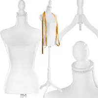 TecTake - Schaufensterpuppe - Damen-Büsten-Torso - weiß - höhenverstellbar - 402566