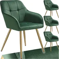 TecTake Esszimmerstuhl Marilyn gepolstert, in Samtoptik, gesteppt 58 x 62 x 82 cm