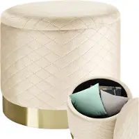 TecTake - Sitzhocker Coco creme - 403983