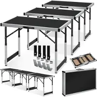 TecTake - Aluminium Gartentisch Wandtisch Klapptisch 300x60 cm