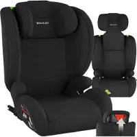 TecTake Autositz Levi I Size Zulassung Isofix Installation Mit Seitenaufprallschutz Höhenverstellbare Kopfstütze 45 x 48 x 81 cm Schwarz