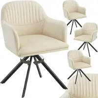 TecTake Samt-Drehstuhl Lona gepolstert 56 x 59 x 81 cm