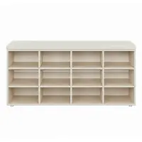 Hobby Hall Sitzbank mit Stauraum, Schuhregal mit Kissen, 12 Fächer LHSB35012K04