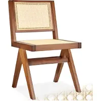 TecTake Holzstuhl Lissy Boho-Stil 48,5 x 53,5 x 83 cm, Belastbarkeit 120 kg