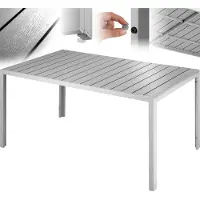 TecTake Gartentisch Bianca aus Aluminium und Kunststoff 150 x 90 x 74,5 cm