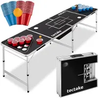 TecTake - Beerpong Bierpong tafel Beer Ball Blitz - incl 100 bekers en 6 ballen - 404952