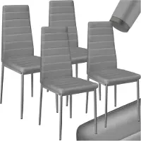 TecTake Set Esszimmerstuhl Thomas gepolstert mit Kunstlederbezug 45 x 48 x 98,5 cm