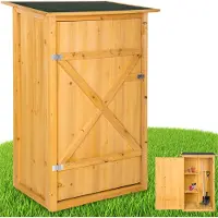 TecTake Gartenschrank mit Flachdach Taman 75 x 56 x 118 cm