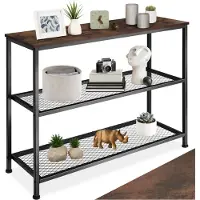 TecTake - Consoletafel Bristol 100x30x81cm, draagkracht 130kg - zwart industrial dark - 404200