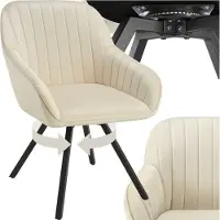TecTake Drehbarer Armlehnstuhl Snug gepolstert, in Samtoptik 58 x 58 x 82 cm