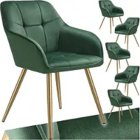 TecTake Esszimmerstuhl Marilyn gepolstert, in Samtoptik, gesteppt 58 x 62 x 82 cm