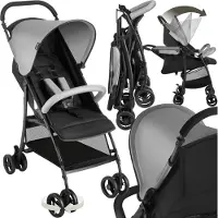 TecTake Buggy-Kinderwagen Emma klappbar, mit 5-Punkt-Gurt, Bremse und Schutzbügel für 0 bis 36 Monate geeignet, Belastbarkeit 15 kg
