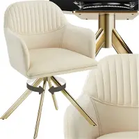 TecTake Samt-Drehstuhl Lona gepolstert 56 x 59 x 81 cm
